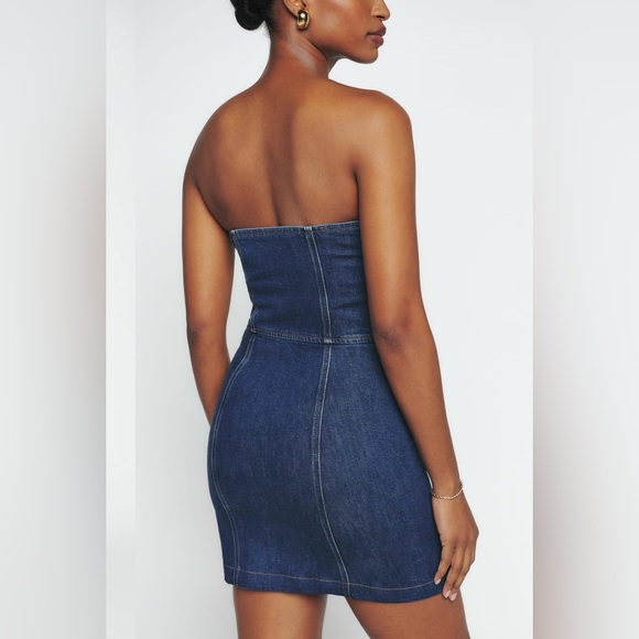 Reformation Nikki Strapless Bustier Denim Mini - Picture 4 of 9